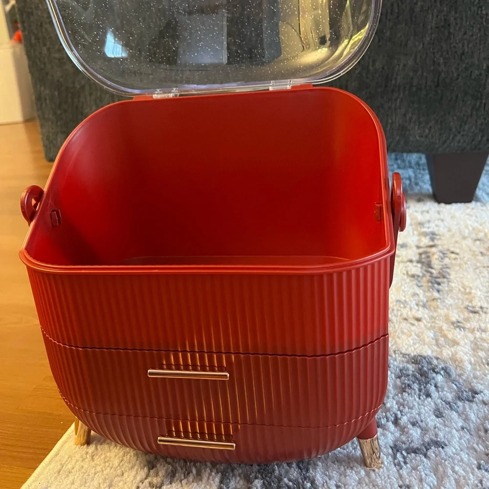 Red Makeup Holder